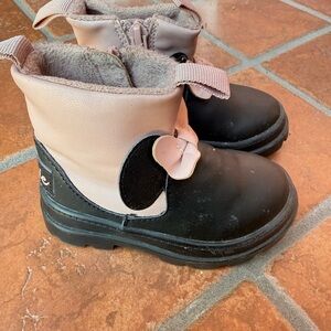H&M Pink and Black Kids Boots